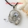 heart flower rainbow abalone seashell mother of pearl oyster sea shell rhinestone pendants for necklaces