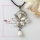 flower white oyster seashell mother of pearl oyster sea shell rhinestone pendants for necklaces