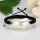 oval white oyster mother of pearl sea shell macrame bracelets
