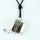 oblong flower genuine leather locket necklaces with pendants