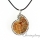 seashell ammonite fossil pendants sea shell pendant necklaces handmade semi precious stone jewelry rhinestone sea shell pendant