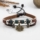 adjustable alloy genuine leather bracelets unisex