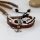 adjustable anchor genuine leather charm bracelets