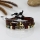 adjustable corss genuine leather charm bracelets unisex