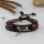 adjustable key genuine leather charm bracelets unisex