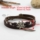 angel wings double layer with alloy genuine leather bracelets