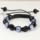 black alternating macrame crystal beads bracelets jewelry