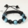 black alternating macrame crystal beads bracelets jewelry