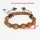 brown cord macrame disco glitter ball pave beads bracelets