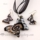 butterfly foil venetian murano glass pendants and earrings jewelry