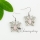 butterfly olive openwork agate amethys opal rose quartz semi precious stone dangle earrings