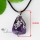 butterfly openwork semi precious stone amethyst necklaces pendants jewelry