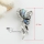 butterfly sea water rainbow abalone shell and rhinestone brooch