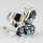 butterfly seawater rainbow abalone mother of pearl silver filled brass finger rings