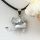 cat heart white seashell mother of pearl oyster sea shell rhinestone pendant necklaces
