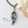 chili pepper olive rainbow abalone oyster seashell mother of pearl oyster sea shell silver plated necklaces pendants
