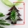 christmas tree flower inside murano glass neckalce pendants