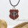 crossbones skull fleur de lis genuine leather metal necklaces with pendants