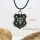 crossbones skull fleur de lis genuine leather metal necklaces with pendants