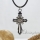 crossbones skull wings cross genuine leather rhinestone metal copper silver plated necklaces with pendants