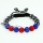 double color glitter ball pave beads macrame bracelets