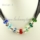 european charms necklaces with rainbow crystal beads