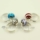 european foil lines murano glass beads finger rings jewelry