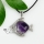 fish heart rose quartz tigereye amethyst jade glass opal semi precious stone necklaces pendants