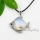 fish heart turquoise glass opal semi precious stone shining rhinestone necklaces pendants