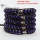 five layer lapis lazuli bead beaded leather wrap bracelets