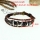 fleur de lis charm genuine leather wrap bracelets