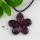 flower fancy color with lines dichroic foil glass necklaces with pendants