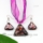 flower glitter venetian murano glass pendants and earrings jewelry