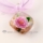 flower inside lampwork murano glass necklaces pendants jewelry