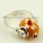flower murano glass european beads finger rings jewelry