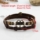 four clover two layer with alloy genuine leather bracelets