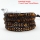 four layer stone bead beaded leather wrap bracelets
