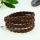 four layer woven leather wrap bracelets unisex
