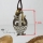 genuine leather brass openwork night owl pendant adjustable long necklaces