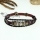 genuine leather charm wrap bracelets unisex