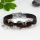 genuine leather three layer triple layer ring snap wrap bracelets