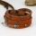 genuine leather three layer triple layer star round snap wrap bracelets