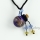 glitter essential oil diffuser necklaces small wish bottle pendants necklace wholesale italian murano glass jewelry hand blown