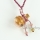 glitter essential oil diffuser necklaces small wish bottle pendants necklace wholesale italian murano glass jewelry hand blown
