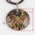 glitter millefiori round murano glass necklace pendant jewelry