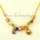 gold charms necklaces with european murano glass big hole beads