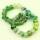 green murano glass large hole beads for fit charms bracelets