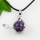 hand ball agate amethys jade rose quartz glass opal semi precious stone necklaces pendants