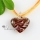 heart glitter swirled pattern lampwork murano italian venetian handmade glass necklaces pendants