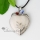heart love valentine's day semi precious stone rose quartz agate necklaces pendants